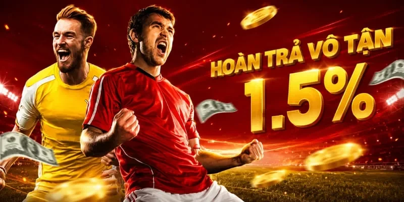 Hoàn trả cược RED88 1.5% mỗi ngày không giới hạn tiền thưởng